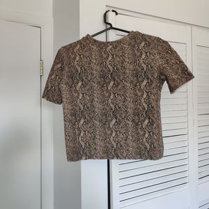 Zara trf S XS snake crop top